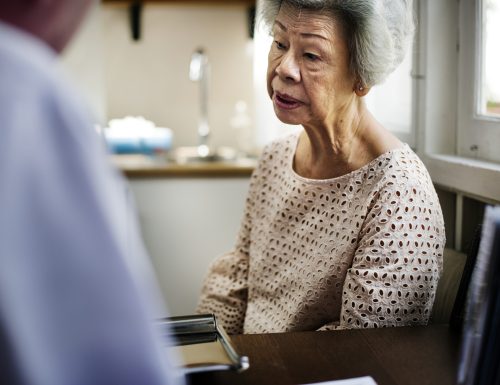 Asian old woman in a hospital Asian old woman in a hospital